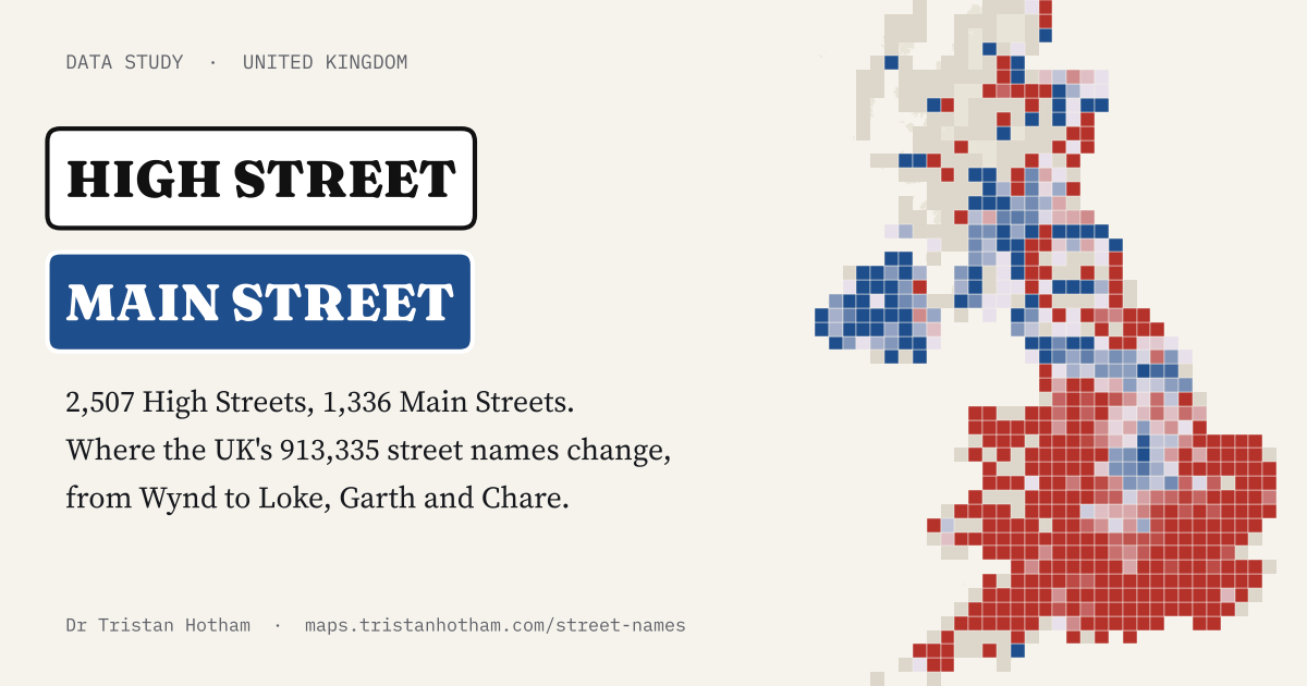 High Street or Main Street?: preview of the interactive map